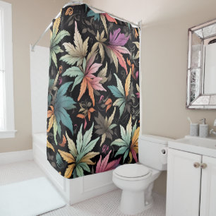 Rideaux De Douche Feuilles de Majorana colorés - Inspiré par la natu