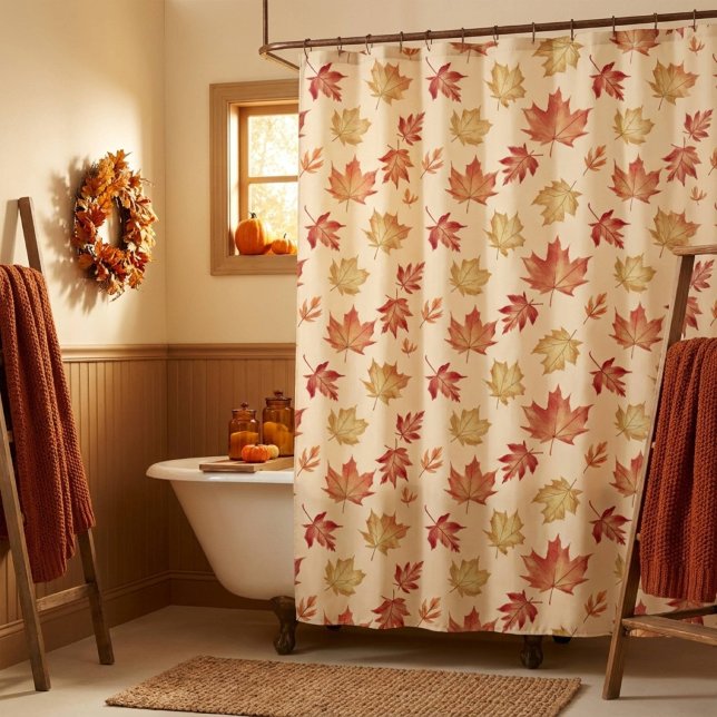 Rideaux De Douche Feuilles de Maple Automne (Créateur téléchargé)