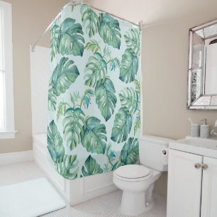 Rideaux De Douche Feuilles de palme de Monstera Tropical