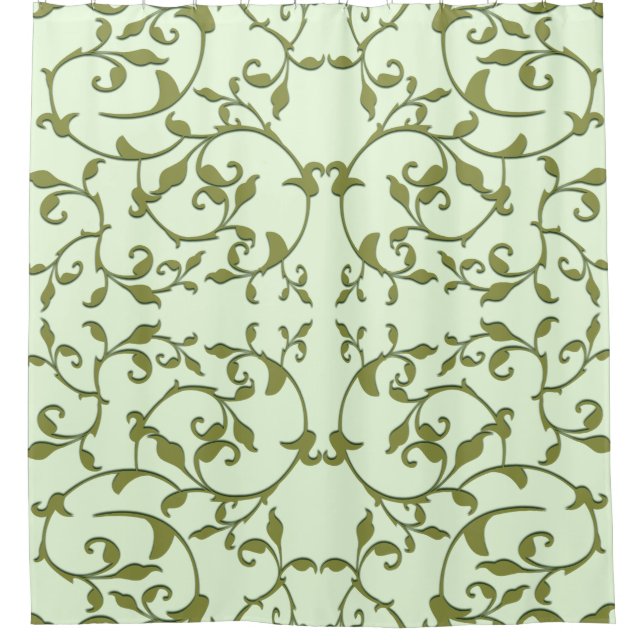 Rideaux De Douche Feuilles d'olive défilantes (Devant)