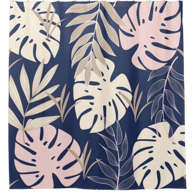 Rideaux De Douche Feuilles tropicaux : Jungle Abstraite (Devant)