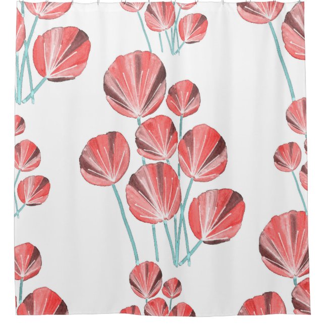 Rideaux De Douche Feuilles tropicaux : Motif créatif à main (Devant)