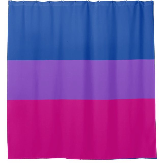 Rideaux De Douche Fierté bisexuelle, Gras, FIERTÉ LGBTQ (Devant)