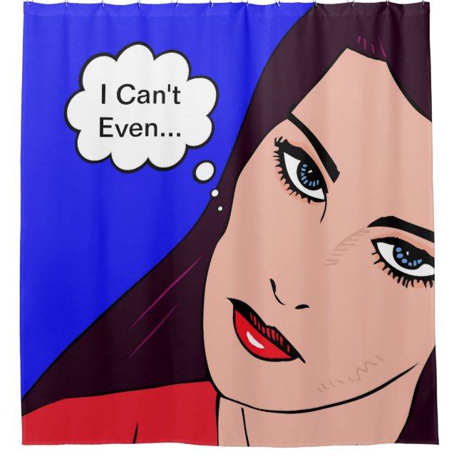 Rideaux De Douche Fille de bandes dessinées #14 (Devant)