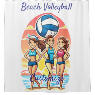 Rideaux De Douche Filles de beach volley Thunder_Cove