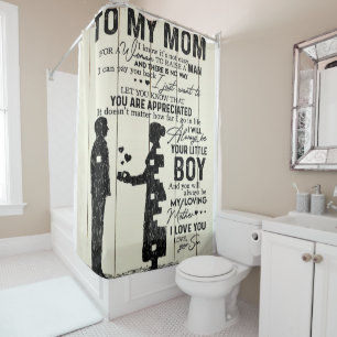 Rideaux De Douche Fils à ma mère   Décor   Cadeau pour maman