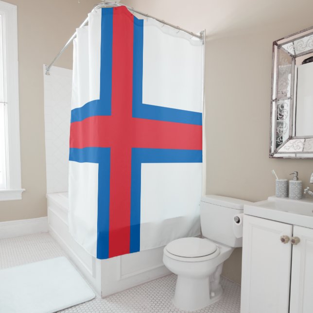 Rideaux De Douche Flag des îles Faroe (En situation)