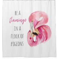 Flamant rose Aquarelle Exotique Rose Moderne Avec 