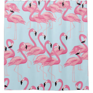 Rideaux De Douche Flamant rose : Tropical Vintage Print