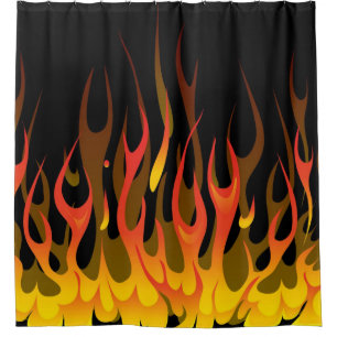 Rideaux De Douche Flammes de Kustom