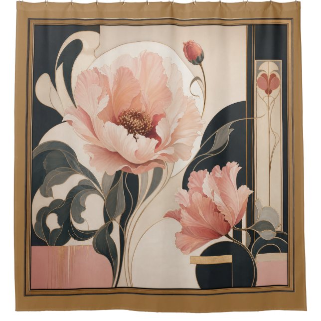 Rideaux De Douche "Fleur abstraite" (Devant)