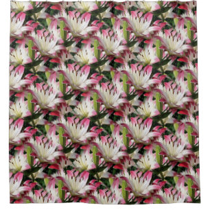 Rideaux De Douche Fleur blanche Nature Motif