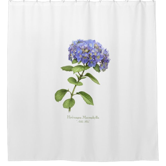 Rideaux De Douche Fleur Blue Hydrangea (Devant)