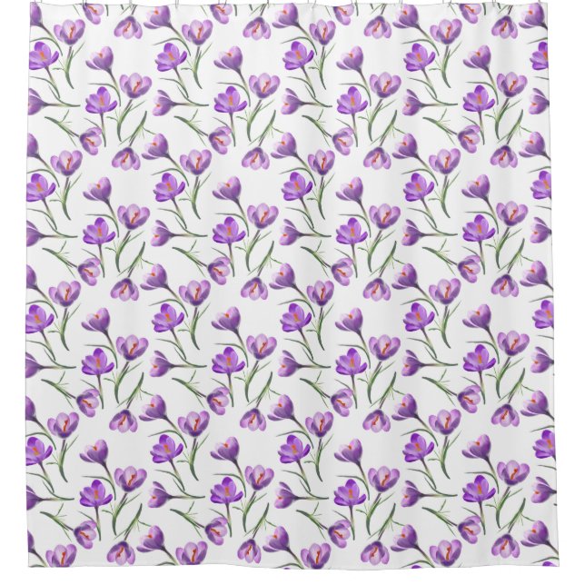 Rideaux De Douche Fleur Crocus (Devant)