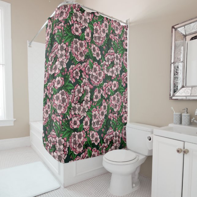 Rideaux De Douche Fleur de cerisier 2 (En situation)