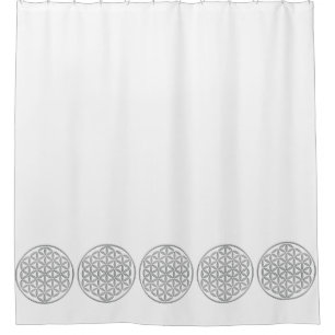 Rideaux De Douche Fleur de la vie / Blume des Lebens - timbre argent