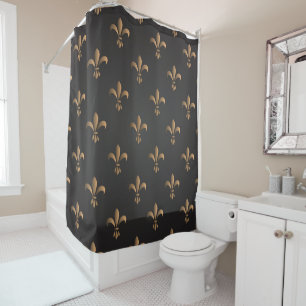 Rideaux De Douche Fleur de lis, cru, élégant, chic.classy, motif,