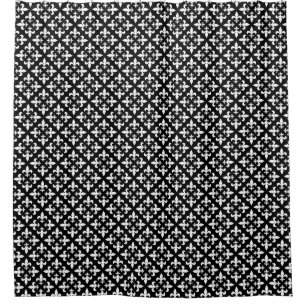 Rideaux De Douche Fleur de Lis Motif noir et blanc