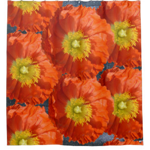 Rideaux De Douche Fleur de pavot orange orange clair