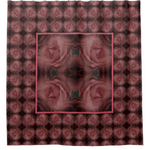 Rideaux De Douche Fleur de rose rouge Nature Abstraite Vintage