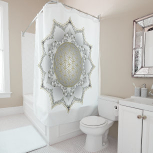 Rideaux De Douche Fleur De Vie - Blossoms Mandala 1