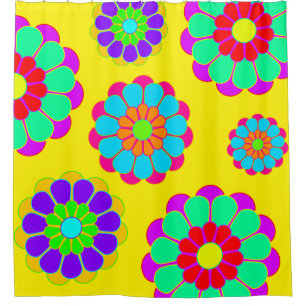 Rideaux De Douche Fleur Funky Power Bloom I II III + votre idée