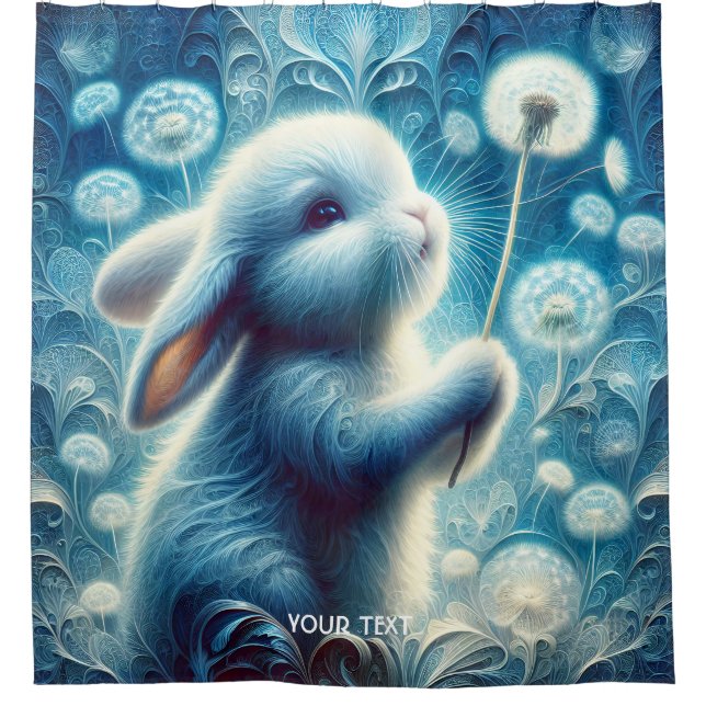 Rideaux De Douche Fleur lapin de lapin mignonne Imaginaire (Devant)