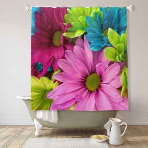 Rideaux De Douche Fleur marguerite multicolore