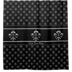 Rideaux De Douche Fleur métallique de lis (argent)