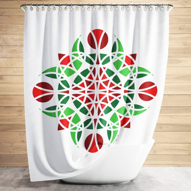 Rideaux De Douche Fleur Moderne Abstraite (Modern Abstract Floral Shower Curtain)