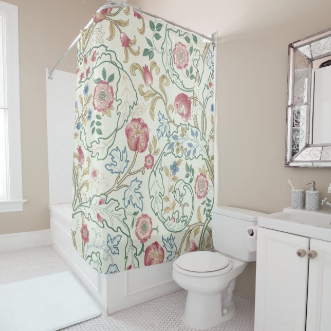 Rideaux De Douche Fleur, Motif Floral, William Morris (En situation)