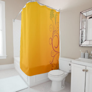 Rideaux De Douche Fleur orange