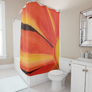 Rideaux De Douche Fleur orange