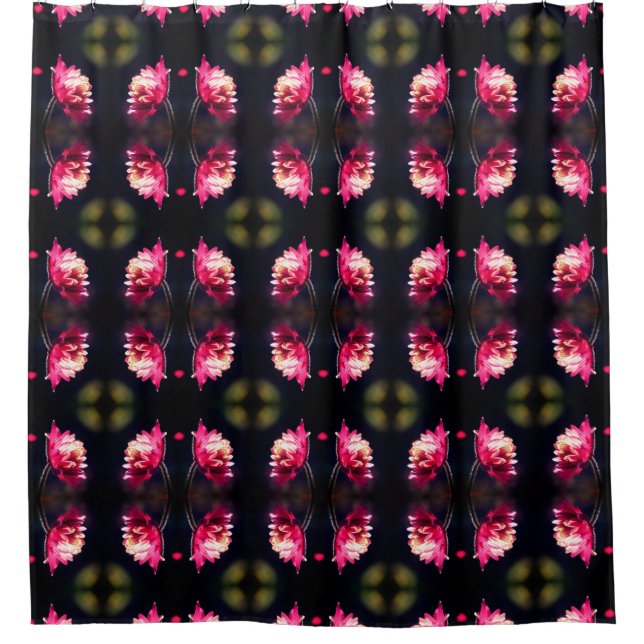 Rideaux De Douche Fleur rouge au soleil Motif Abstrait (Devant)