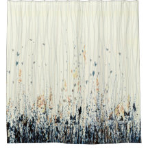 Fleur sauvage délicat Watercolou Indigo Bleu jaune