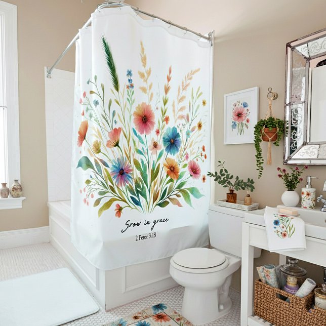 Rideaux De Douche Fleurir en grâce florale (Créateur téléchargé)
