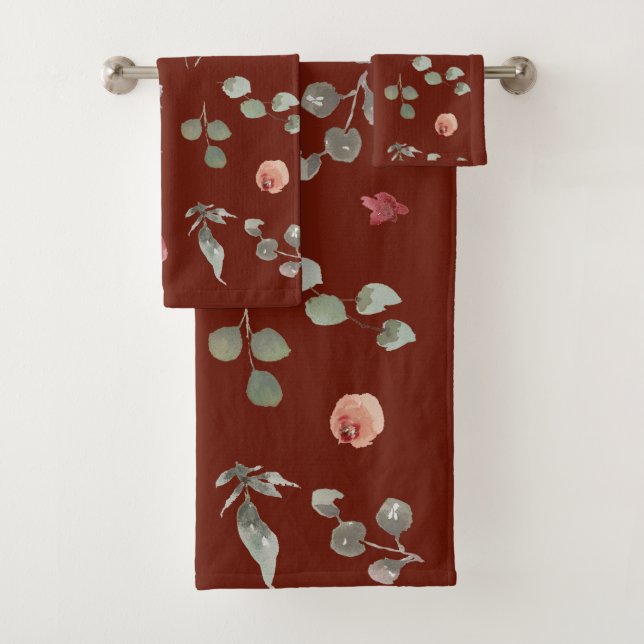 rideaux de douche fleurs (En situation)