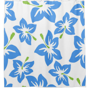 Rideaux De Douche Fleurs Bleues