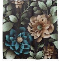 Fleurs bleues et roses