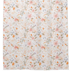 Rideaux De Douche Fleurs d'aquarelle pastel d'été