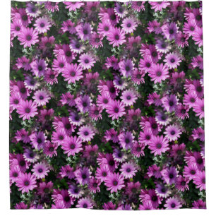 Rideaux De Douche Fleurs de marguerite africaine violet Motif de la