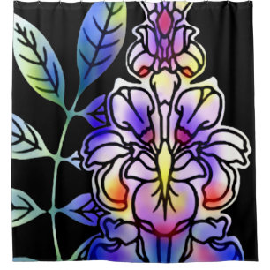 Rideaux De Douche Fleurs de néon