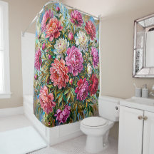 Fleurs de pivoine peintes élégantes et colorées