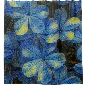 Rideaux De Douche Fleurs de rêve dans le style art Vincent Van Gogh.