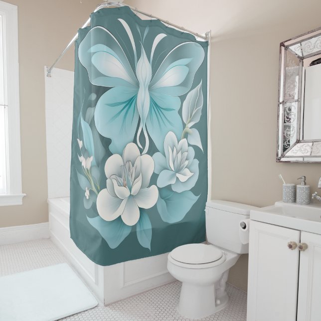 Rideaux De Douche Fleurs de Sérendipité (Serendipity Floral Shower Curtain
)