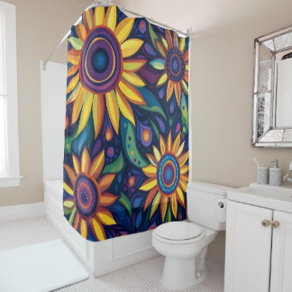 Rideaux De Douche Fleurs de soleil