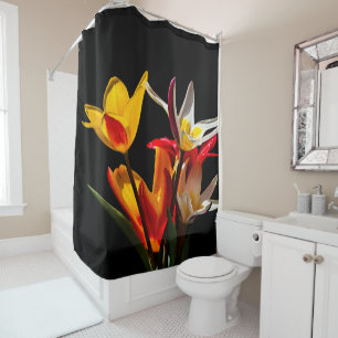 Rideaux De Douche Fleurs de tulipes - Prospérer Sombre