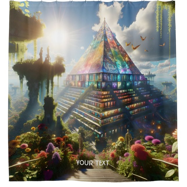 Rideaux De Douche Fleurs de verre mignonne Imaginaire (Devant)