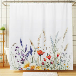 Rideaux De Douche Fleurs des prés et lavande