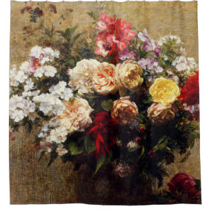 Rideaux De Douche Fleurs d'été vintages par Henri Fantin-Latour